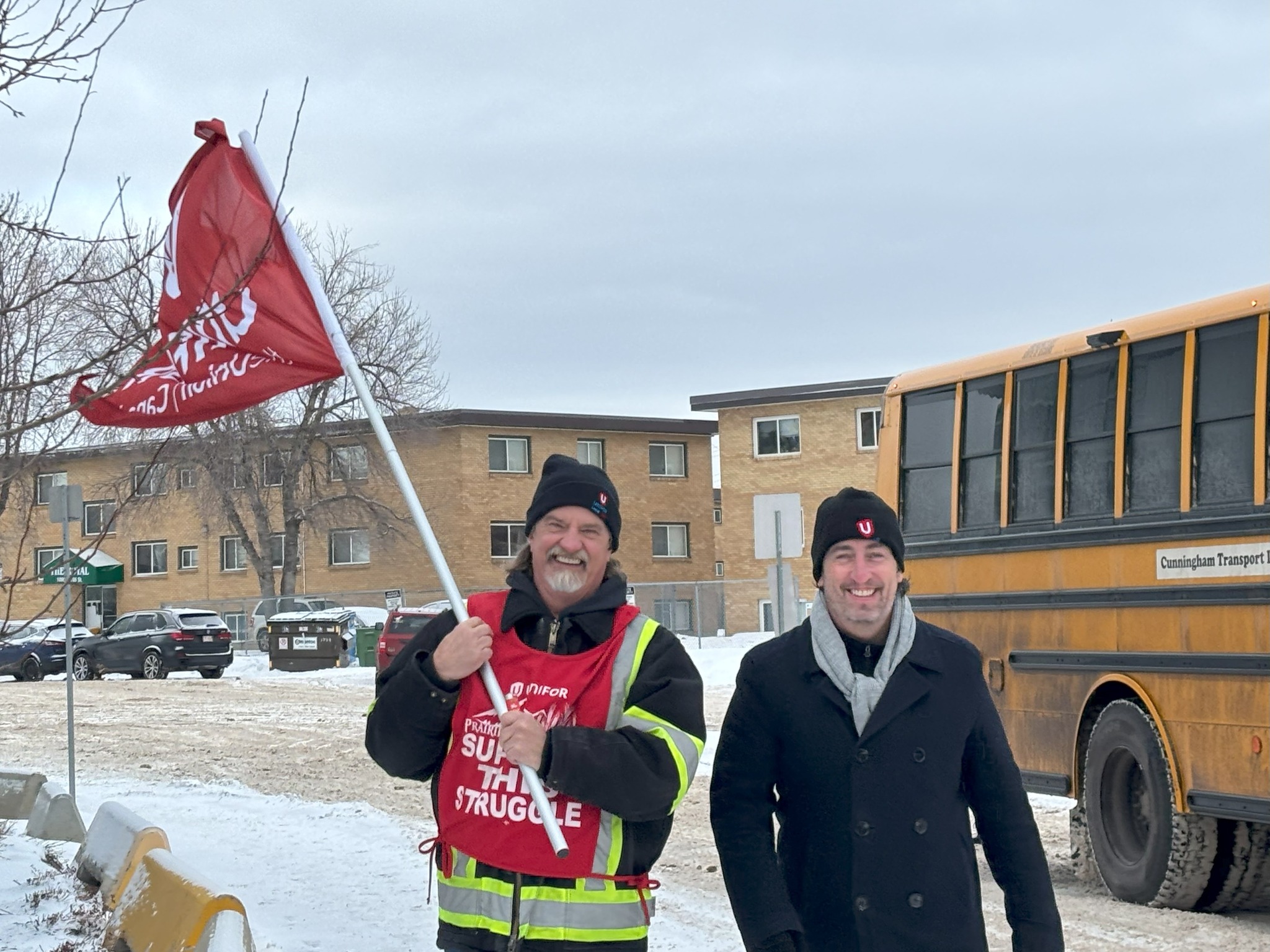 Gavin and Guy at a CUPE picket line