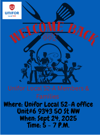 20225/2026 Welcome Back BBQ Unifor Local 52-A