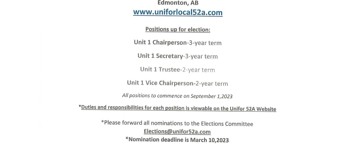 Unit 1 Election notice